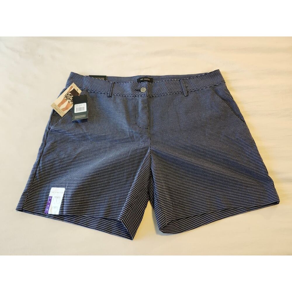 NWT The Limited Size 16 Tailored Shorts Navy Blue Dotted $50 / $4.99 SHIPPING
